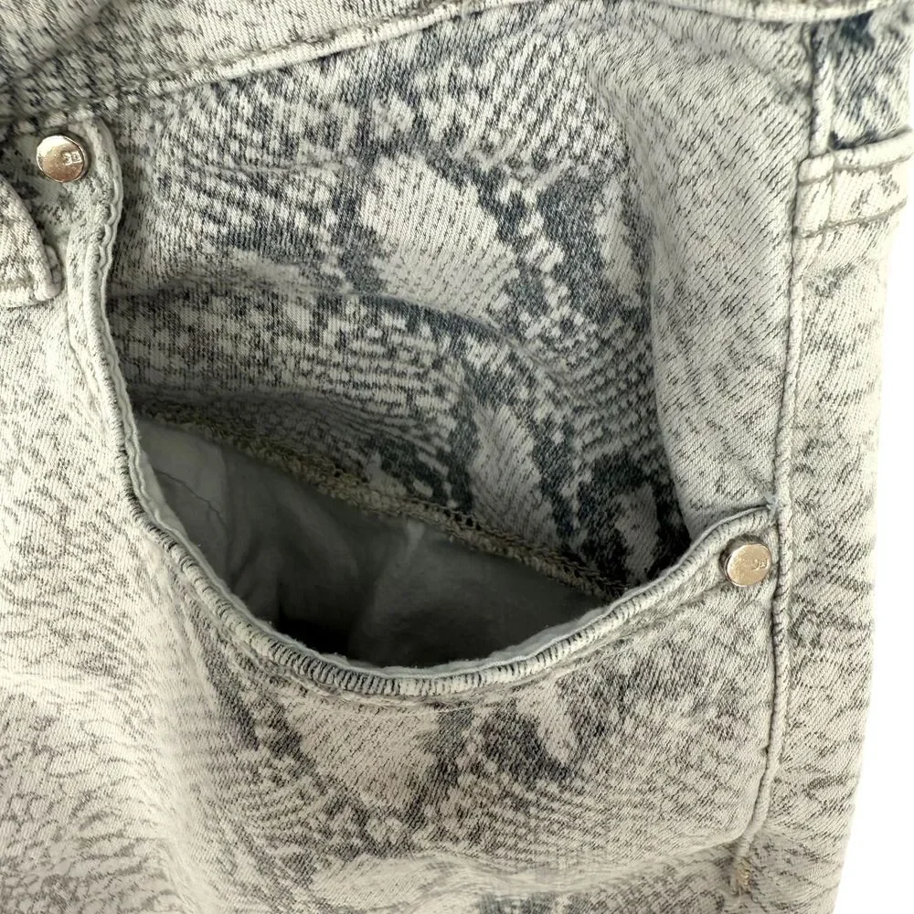 Joe’s Jeans Luna 29 High Rise Cigarette Ankle Snake Print Gray Stretch Trendy
